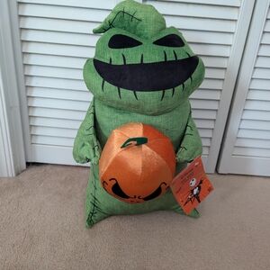 Disney Oogie Boogie Green Plush with Orange Pumpkin